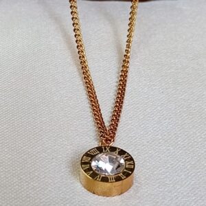 Colar Romano com Zircônia 50 cm de Comprimento+ 5 cm de Extensor