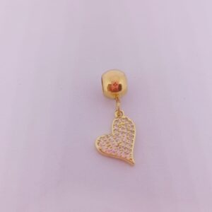 Berloque Coração Lumini Cravejado